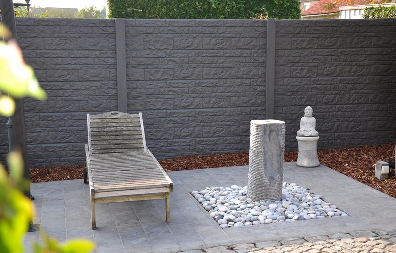 Betonzaun LINEA Natur – Doppelseitig – 240 cm