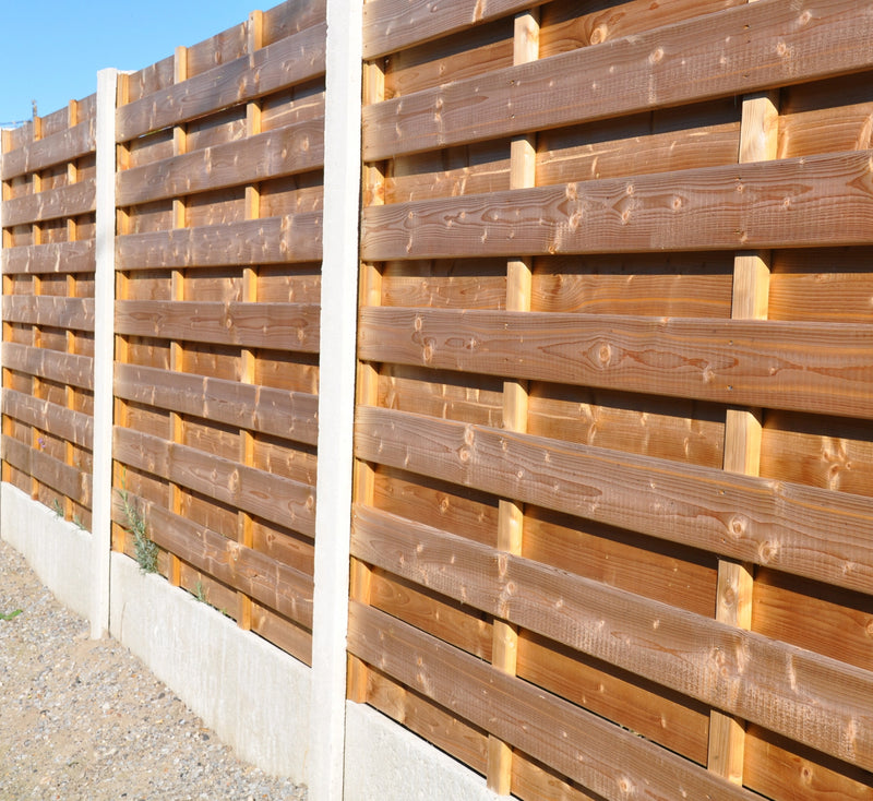 Holzschirm HORIZONTAL GEBOGEN – Vorbehandeltes Kiefernholz
