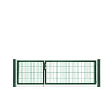 Doppelflügeltor Premium 0,83m RAL 6005 Moosgrün asymmetrisch