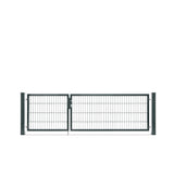 Doppelflügeltor Premium 0,83m RAL 7016 Anthrazit asymmetrisch