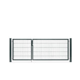 Doppelflügeltor Premium 1,00m RAL 7016 Anthrazit asymmetrisch