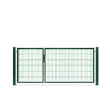 Doppelflügeltor Premium 1,20m RAL 6005 Moosgrün asymmetrisch