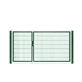 Doppelflügeltor Premium 1,40m RAL 6005 Moosgrün asymmetrisch