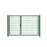 Doppelflügeltor Premium 1,60m RAL 6005 Moosgrün asymmetrisch