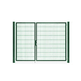 Doppelflügeltor Premium 1,80m RAL 6005 Moosgrün asymmetrisch
