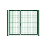 Doppelflügeltor Premium 2,00m RAL 6005 Moosgrün asymmetrisch