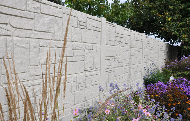 Betonzaun MARSEILLE Natur – Doppelseitig – 240 cm