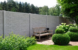 Betonzaun RUSTIQUE Anthrazit – Doppelseitig – 120 cm (Abgerundet)