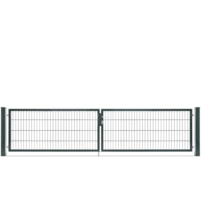 Doppelflügeltor Premium 3,56 m-0,80 Meter-Anthrazitgrau