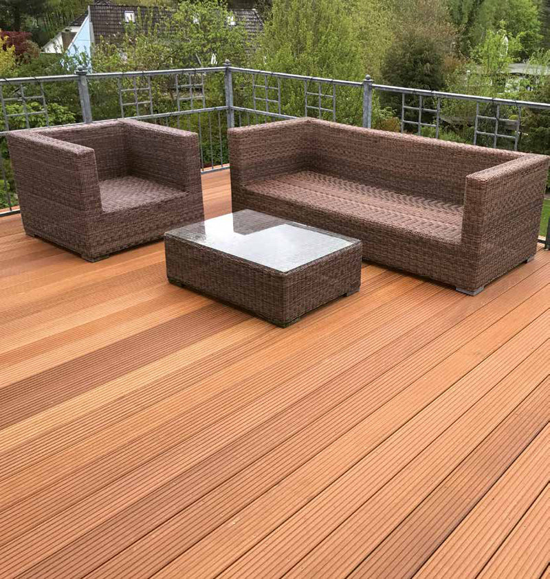 Bangkirai KD Premium Terrassendiele - Kombi 25 x 145 mm