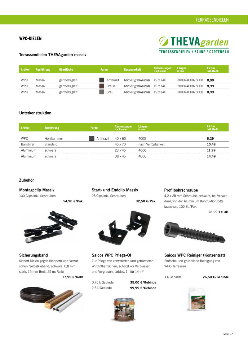 Montageclip Massiv - 100 Clips inkl. Schrauben