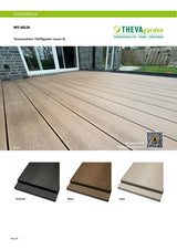 THEVAgarden massiv XL WPC Terrassendiele - Braun 18 x 249 mm