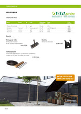 THEVAgarden CoEx Terrassendiele - Anthrazit 22,5 x 138 mm