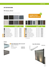 WPC-Steckzaun „Modular“ - Anthrazit/Silber 180 x 174 cm, Steingrau/Silber 180 x 174 cm