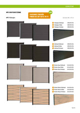 WPC-Füllungen (Mix & Match) - Bicolor Braun/Anthrazit 180 x 174 cm, Bicolor Braun/Silber 180 x 174 cm