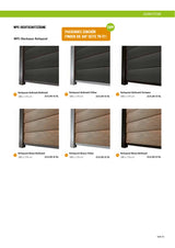 WPC-Steckzaun Keilspund - Keilspund Braun/Silber 180 x 174 cm