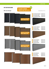 WPC-CoEx-Füllungen - CoEx Ipe/Anthrazit 180 x 174 cm, CoEx Ipe/Silber 180 x 174 cm